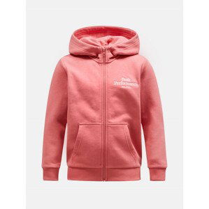 Mikina peak performance jr original zip hood růžová 150