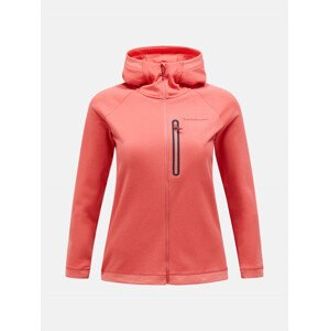 Mikina peak performance w light zip hood růžová s