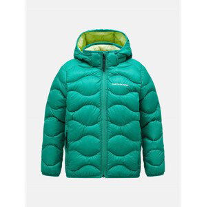 Bunda peak performance jr helium down hood jacket zelená 130