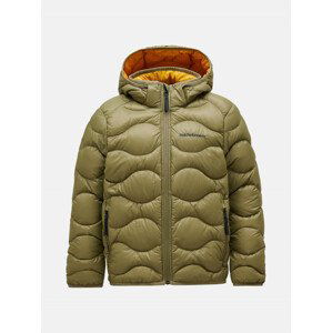 Bunda peak performance jr helium down hood jacket zelená 150