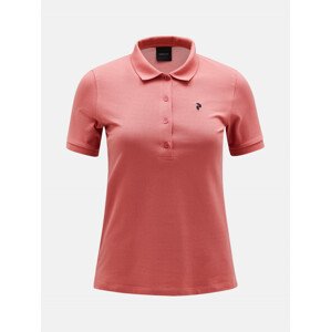 Polokošile peak performance w classic cotton polo růžová s