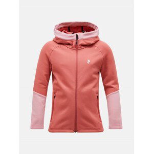 Mikina peak performance jr rider zip hood růžová 160