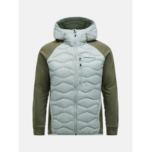 Bunda peak performance m helium down hybrid hood zelená xl