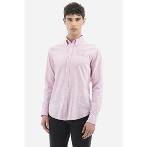 Košile la martina man shirt l/s cotton linen fialová xl