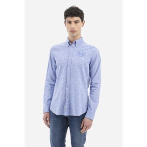 Košile la martina man shirt l/s cotton linen modrá xl