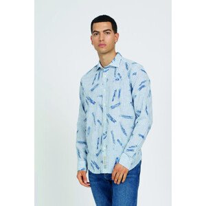 Košile la martina man shirt l/s all over print c modrá l