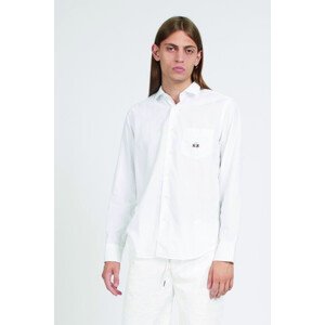 Košile la martina man l/s shirt cotton striped j optic white