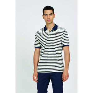 Polokošile la martina man polo s/s striped jersey bílá l