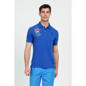 Polokošile la martina man polo s/s piquet stretch modrá l