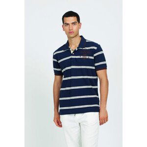 Polokošile la martina man polo s/s striped piquet modrá xl