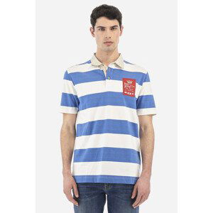 Polokošile la martina man polo s/s striped jersey modrá s