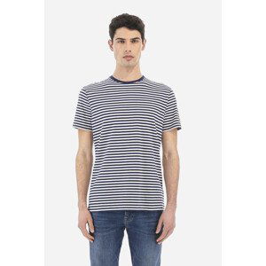 Tričko la martina man t-shirt s/s striped jersey modrá s