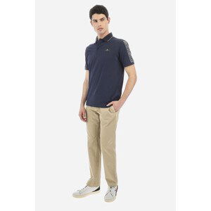 Kalhoty la martina man chino pants cotton linen hnědá 36