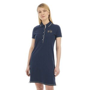 Šaty la martina woman polo dress s/s piquet pi modrá 3