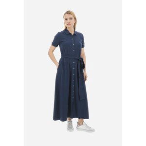 Šaty la martina woman piquet  long dress pique modrá 2