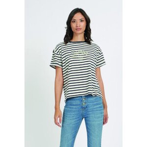 Tričko la martina woman t-shirt s/s striped jers bílá 2