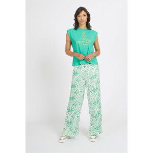 Kalhoty la martina woman wide legs pants printed zelená 3