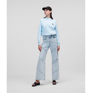 Džíny karl lagerfeld wide leg denim pants modrá 25