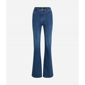 Džíny karl lagerfeld klxav high waist denim pants modrá 27