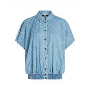 Košile karl lagerfeld short logo denim shirt modrá l
