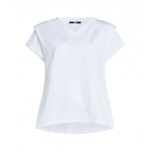 Tričko karl lagerfeld feminine v-neck t-shirt bílá l