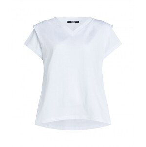 Tričko karl lagerfeld feminine v-neck t-shirt bílá s