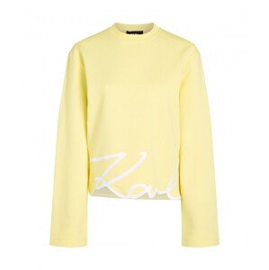 Mikina karl lagerfeld karl signature hem sweatshirt žlutá m