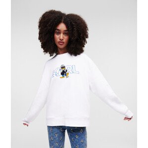 Mikina karl lagerfeld klxdisney logo sweatshirt bílá s