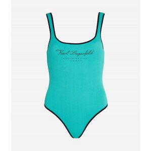 Plavky karl lagerfeld hotel karl swimsuit zelená xs