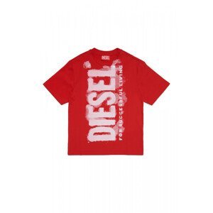 Tričko diesel tjuste16 over t-shirt červená 14y