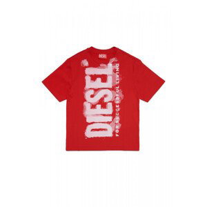 Tričko diesel tjuste16 over t-shirt červená 6y