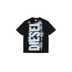 Tričko diesel tjuste16 over t-shirt černá 10y