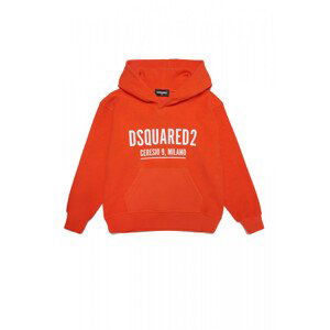 Mikina dsquared  slouch fit sweat-shirt červená 10y