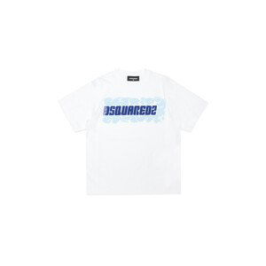 Tričko dsquared  slouch fit t-shirt bílá 12y