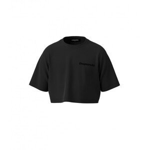 Tričko dsquared  easy tee cropped t-shirts černá 10y