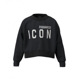 Mikina dsquared  over-icon sweat-shirt černá 10y
