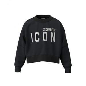 Mikina dsquared  over-icon sweat-shirt černá 12y