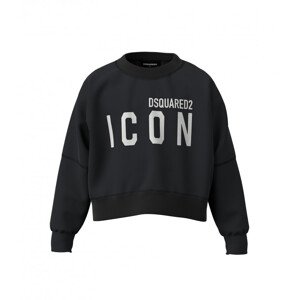 Mikina dsquared  over-icon sweat-shirt černá 4y