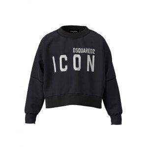 Mikina dsquared  over-icon sweat-shirt černá 8y