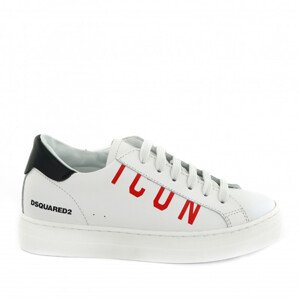 Tenisky dsquared2 icon sneakers maxi logo print bílá 33