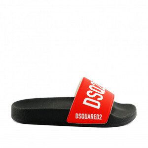 Pantofle dsquared2 sandals maxi logo print červená 33