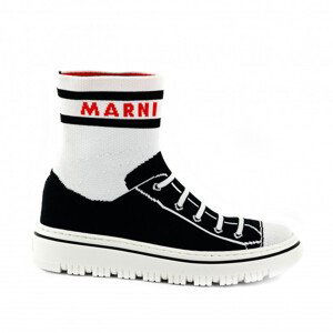 Tenisky marni trompe l'oeil jacquard hi-top sneakers černá 32