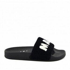 Pantofle marni terrycloth maxi logo sandals černá 37