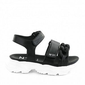 Sandále no21 chunky chain embellished billy sandals černá 32