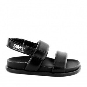 Sandále mm6 padded leather fissbett sandals černá 35