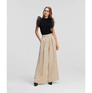 Kalhoty karl lagerfeld wide leg day pants hnědá 42