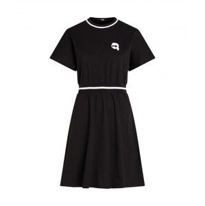 Šaty karl lagerfeld ikonik 2.0 t-shirt dress černá xs