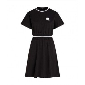 Šaty karl lagerfeld ikonik 2.0 t-shirt dress černá s