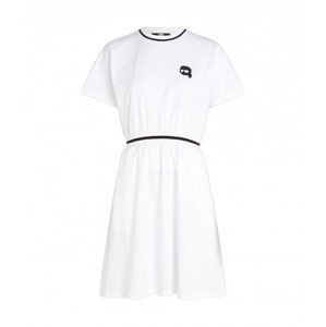Šaty karl lagerfeld ikonik 2.0 t-shirt dress bílá xl