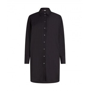 Košile karl lagerfeld signature tunic shirt černá 38